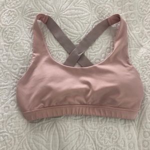Light Pink Strappy Sports Bra